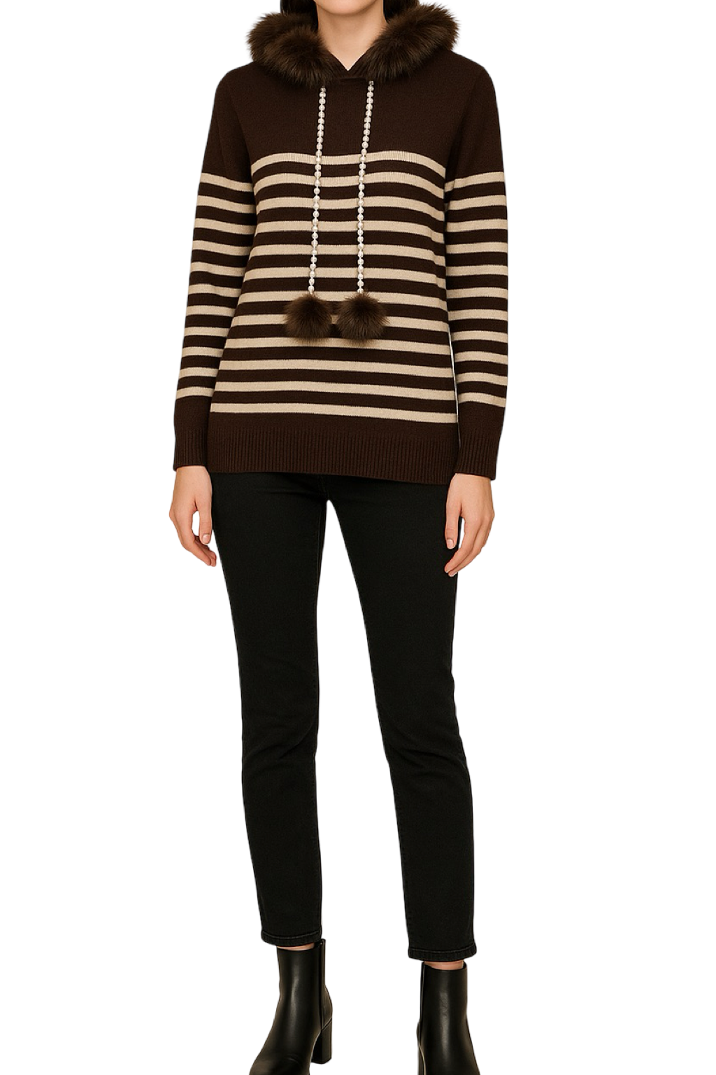 Maglione con pon pon