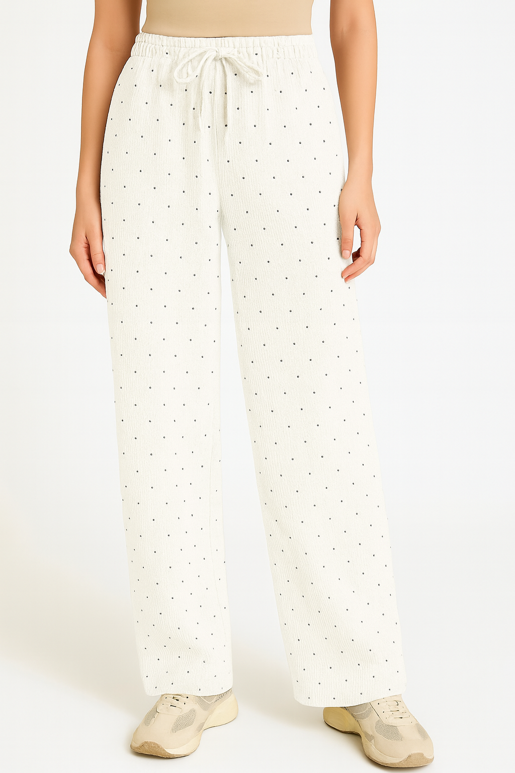 Pantaloni palazzo brillantini