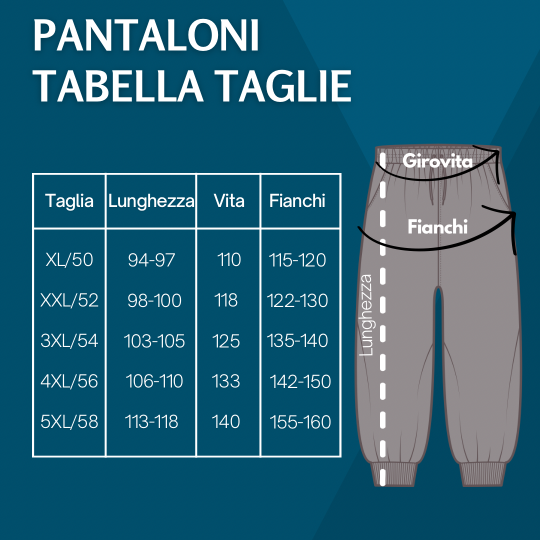 Pantaloni Tuta Uomo Taglie Forti