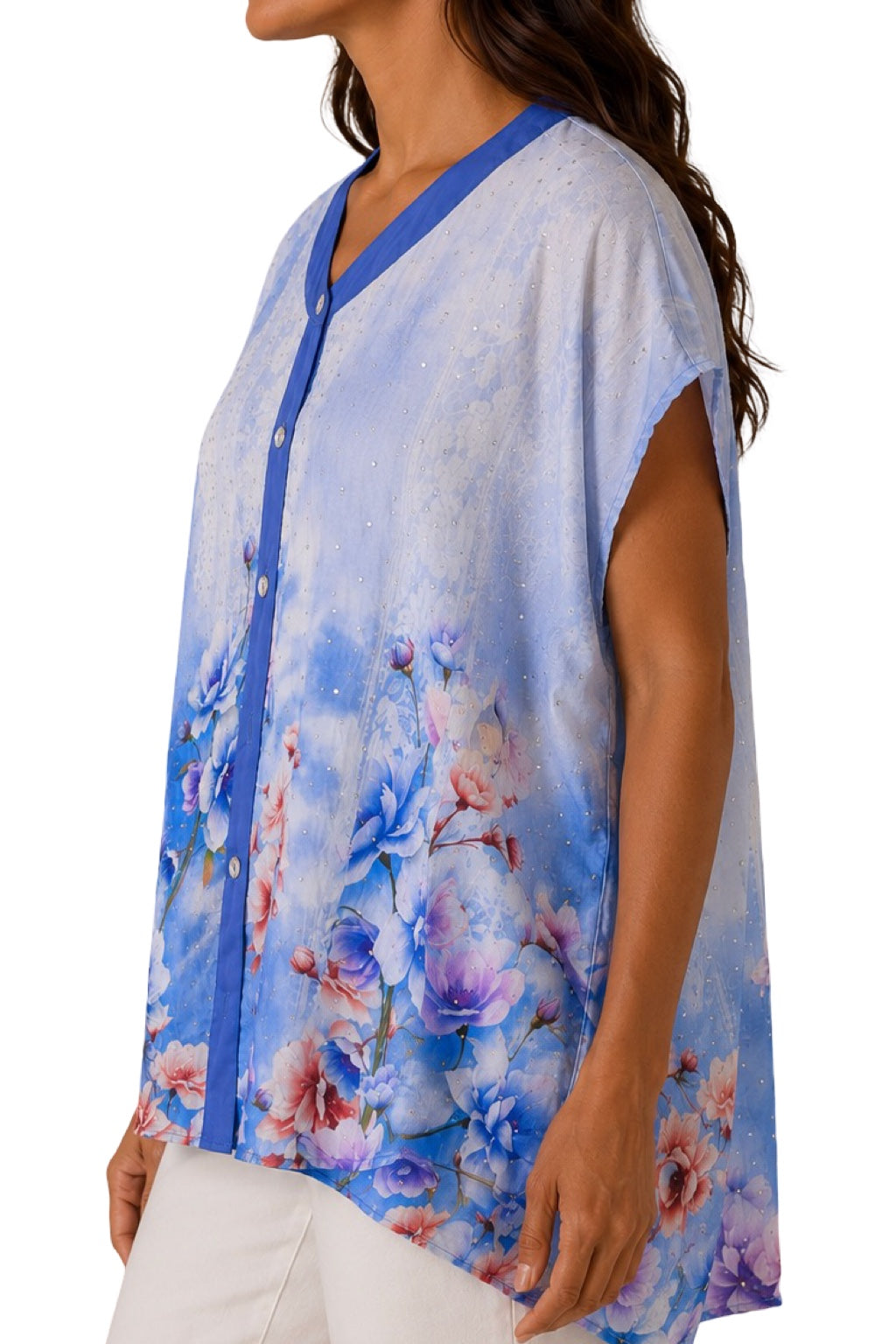 Blusa con brillantini