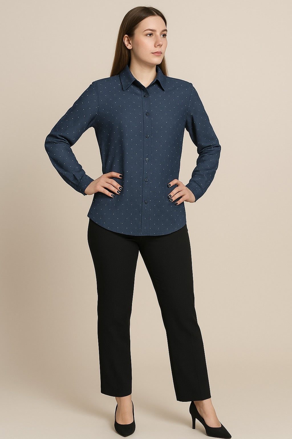 Camicia Jeans Brillantini