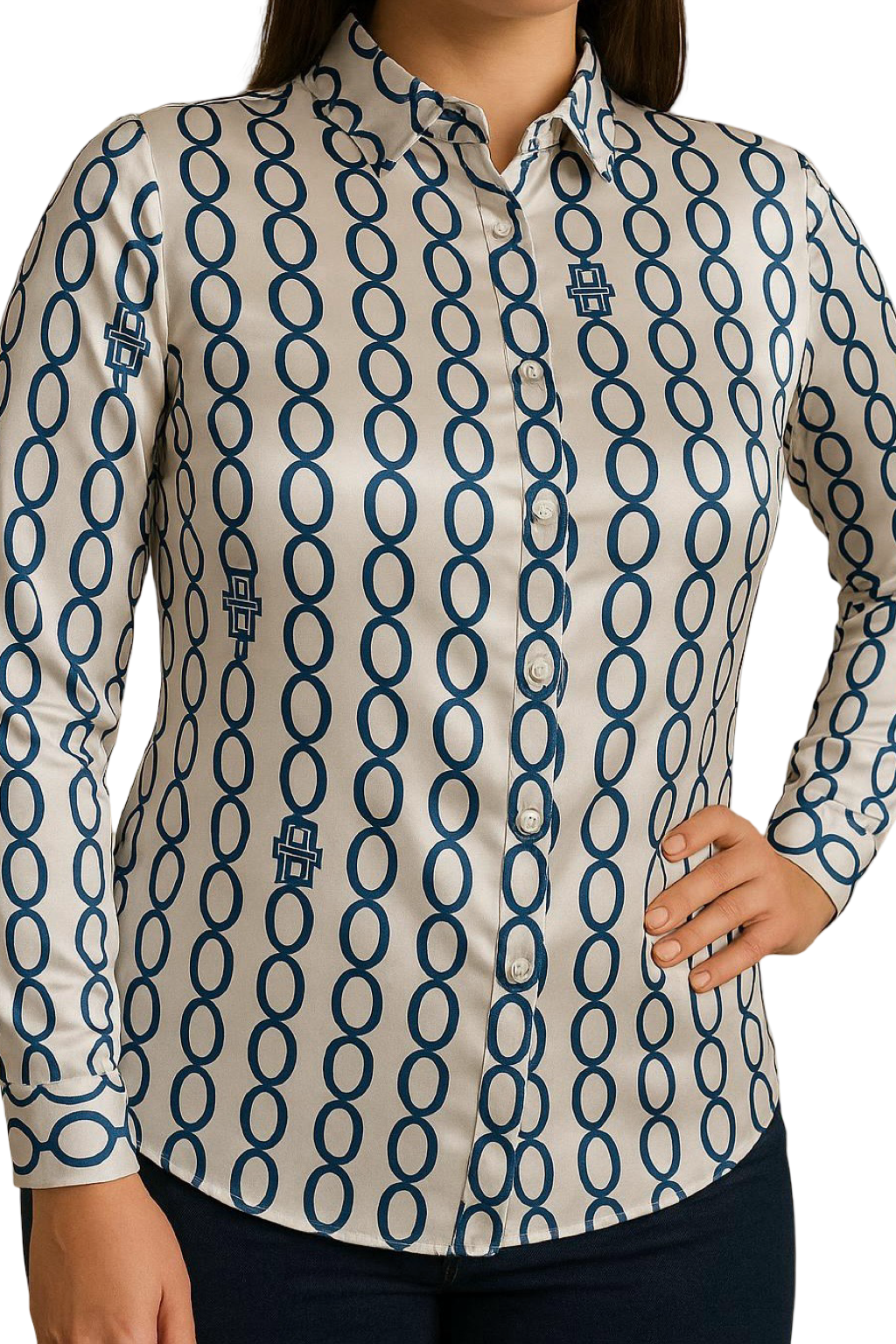Camicia Raso Fantasia Anelli