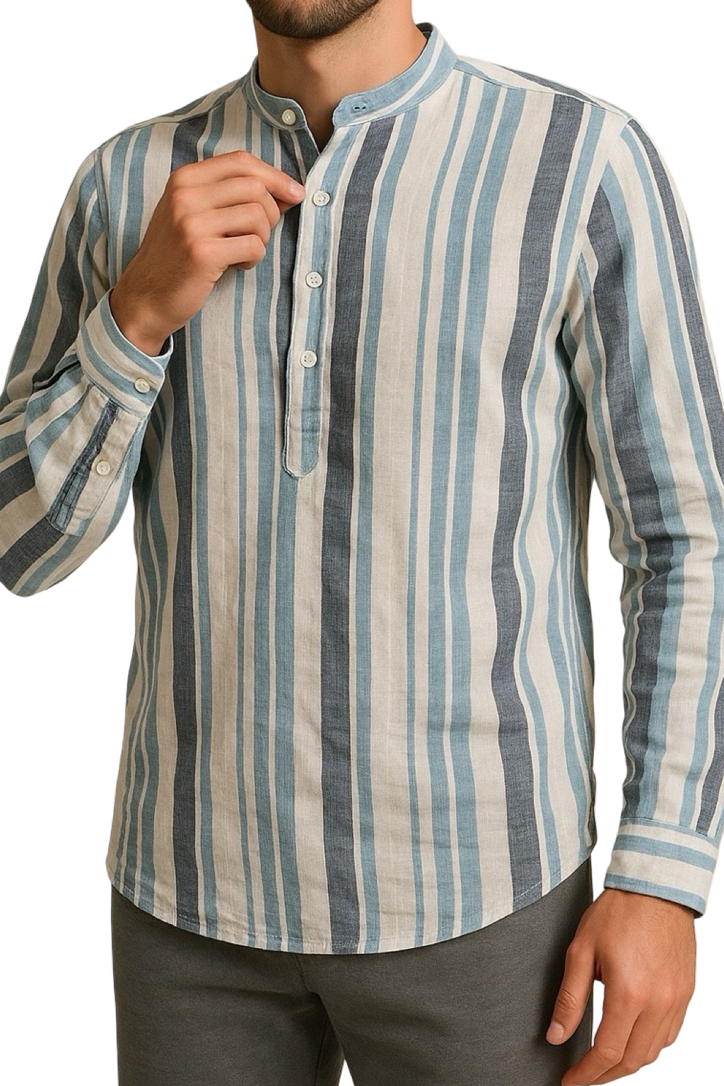Camicia in lino a Righe