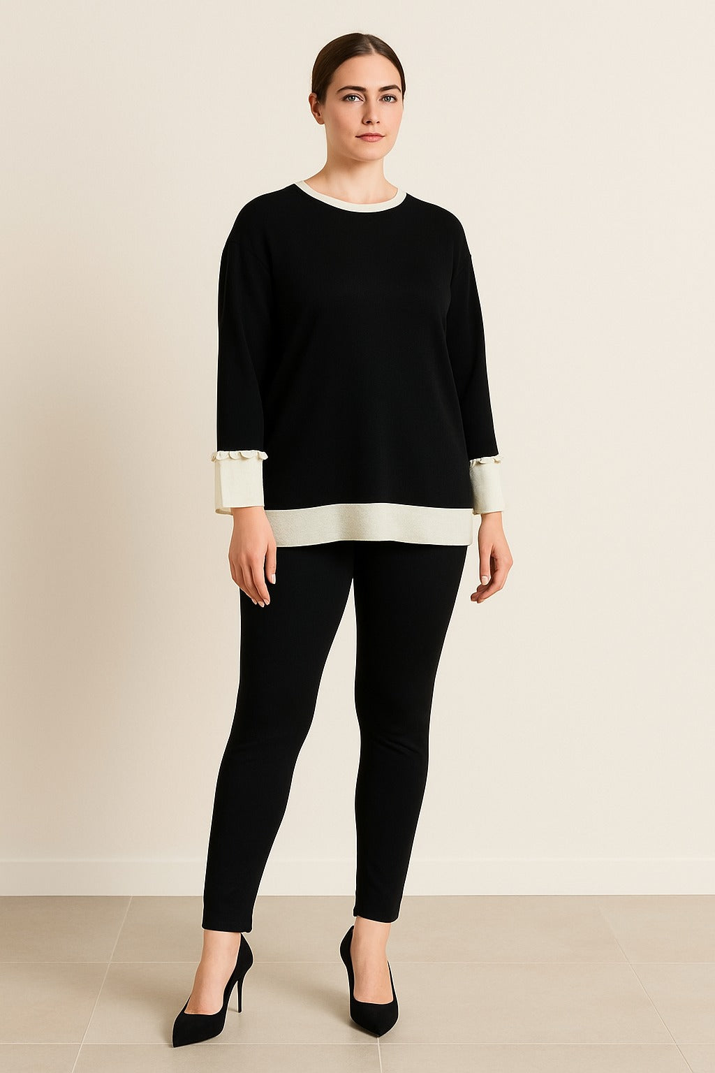 Blusa perline su manica