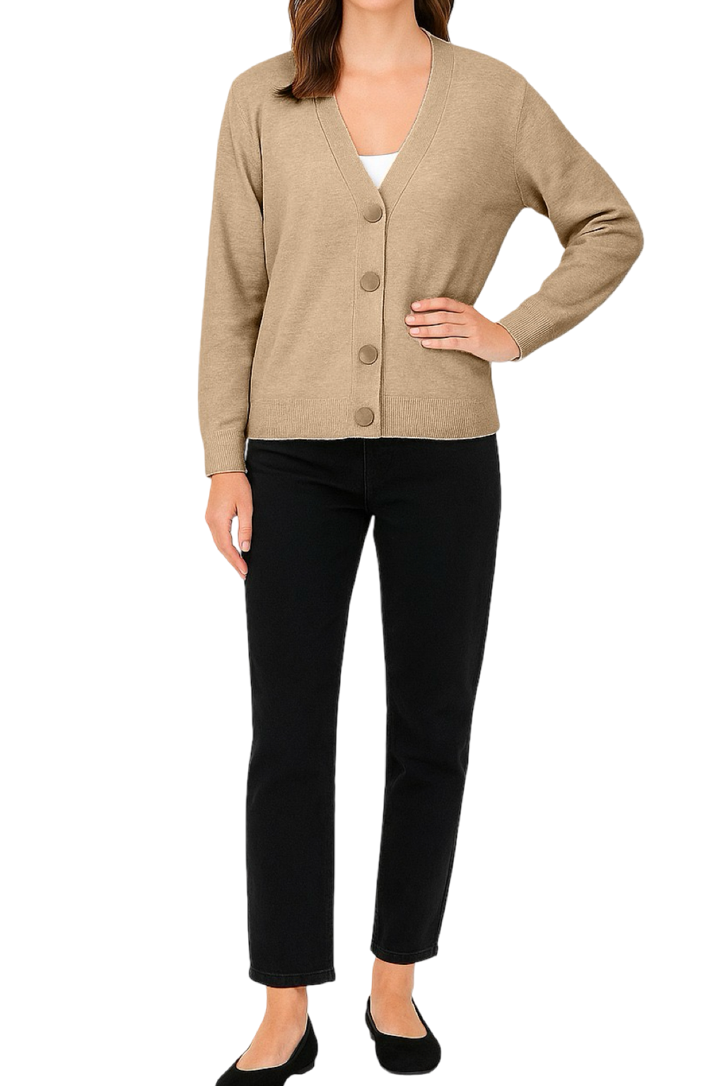 Cardigan Bottoni Dorati