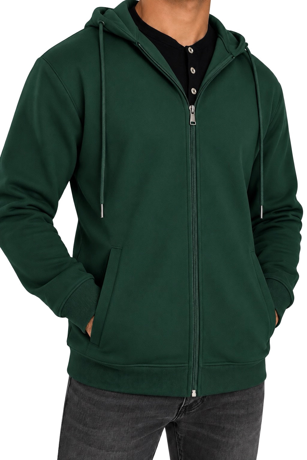 Felpa con zip e cappuccio Uomo