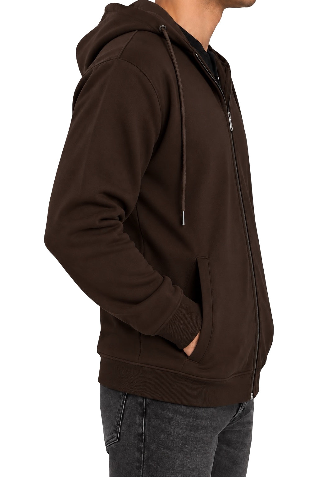 Felpa con zip e cappuccio Uomo
