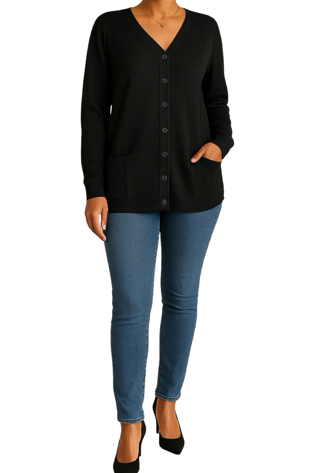 Cardigan Bottoncini e Tasche