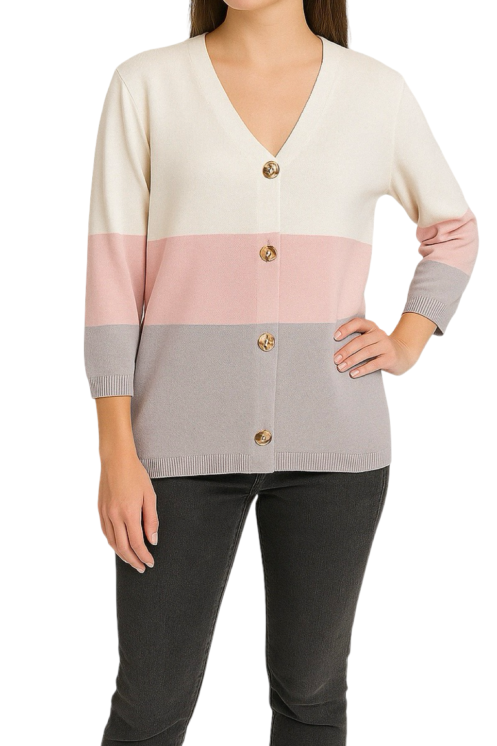 Cardigan lungo bottoni