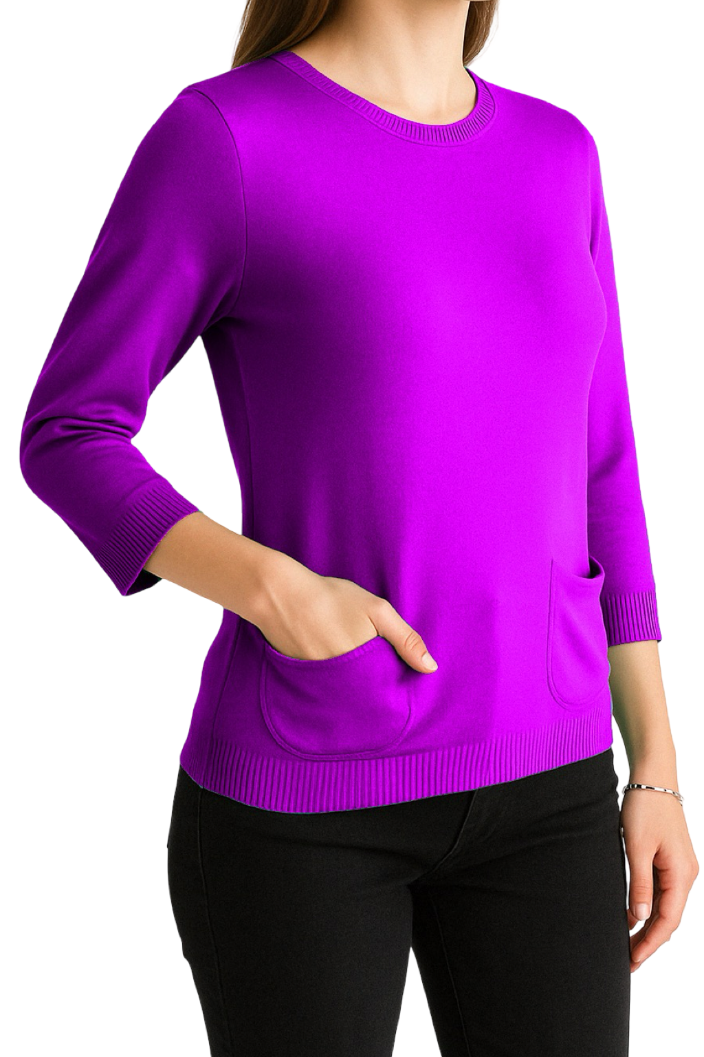 Maglia di filo con tasche
