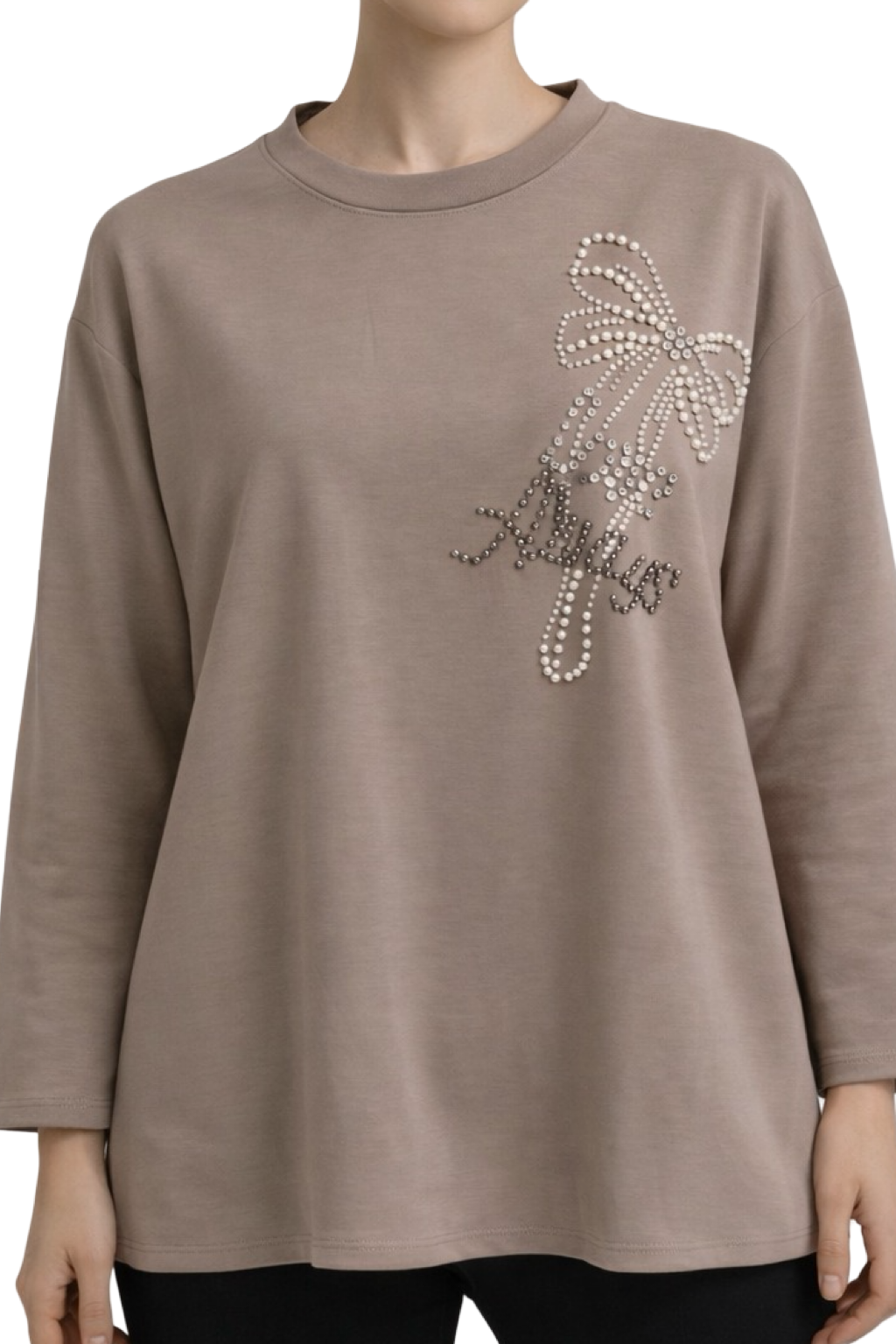 Maglia Camoscio con perline