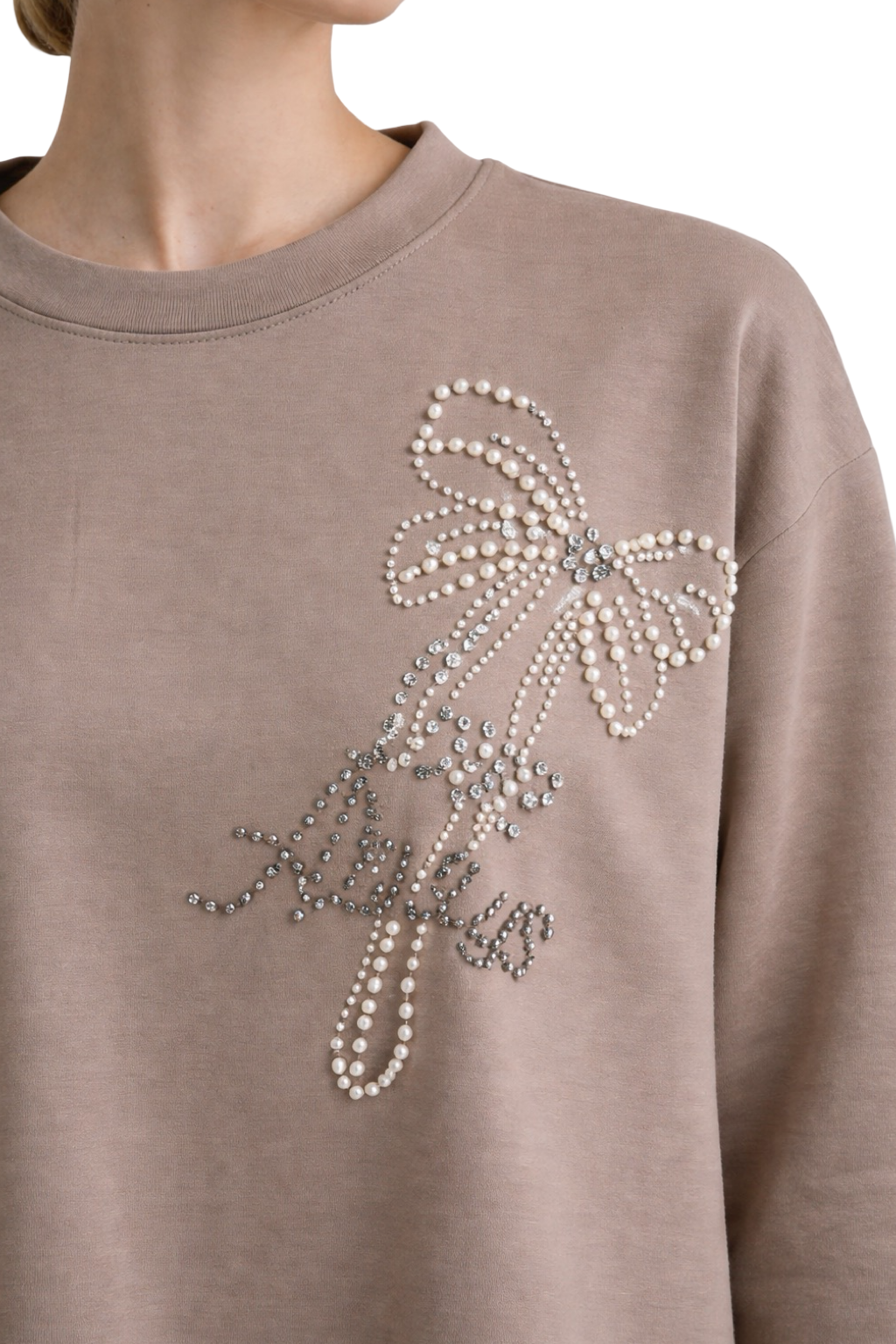Maglia Camoscio con perline