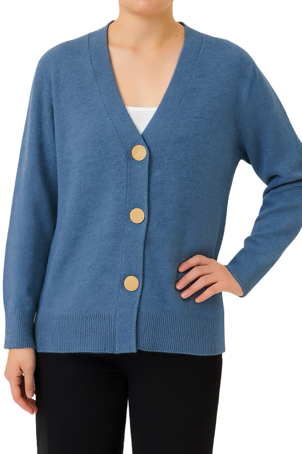 Cardigan Bottoni Dorati