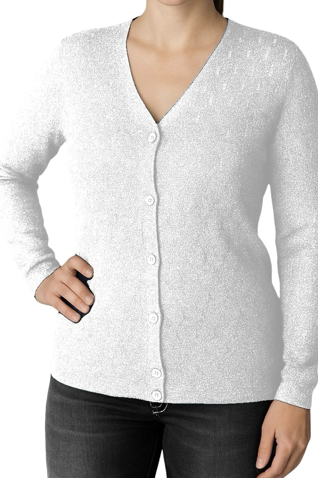 Maglia Glitter con bottoncini