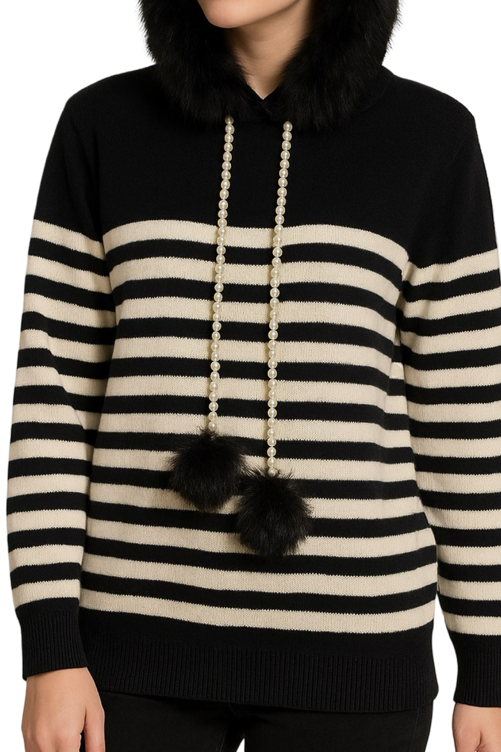 Maglione con pon pon