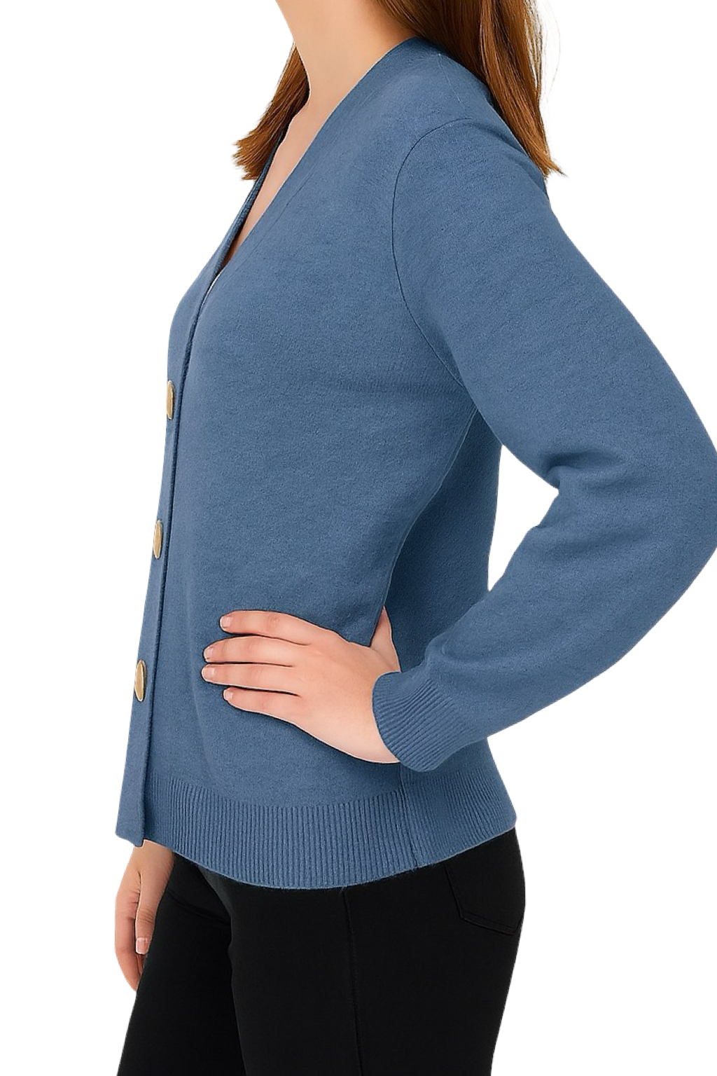 Cardigan Bottoni Dorati