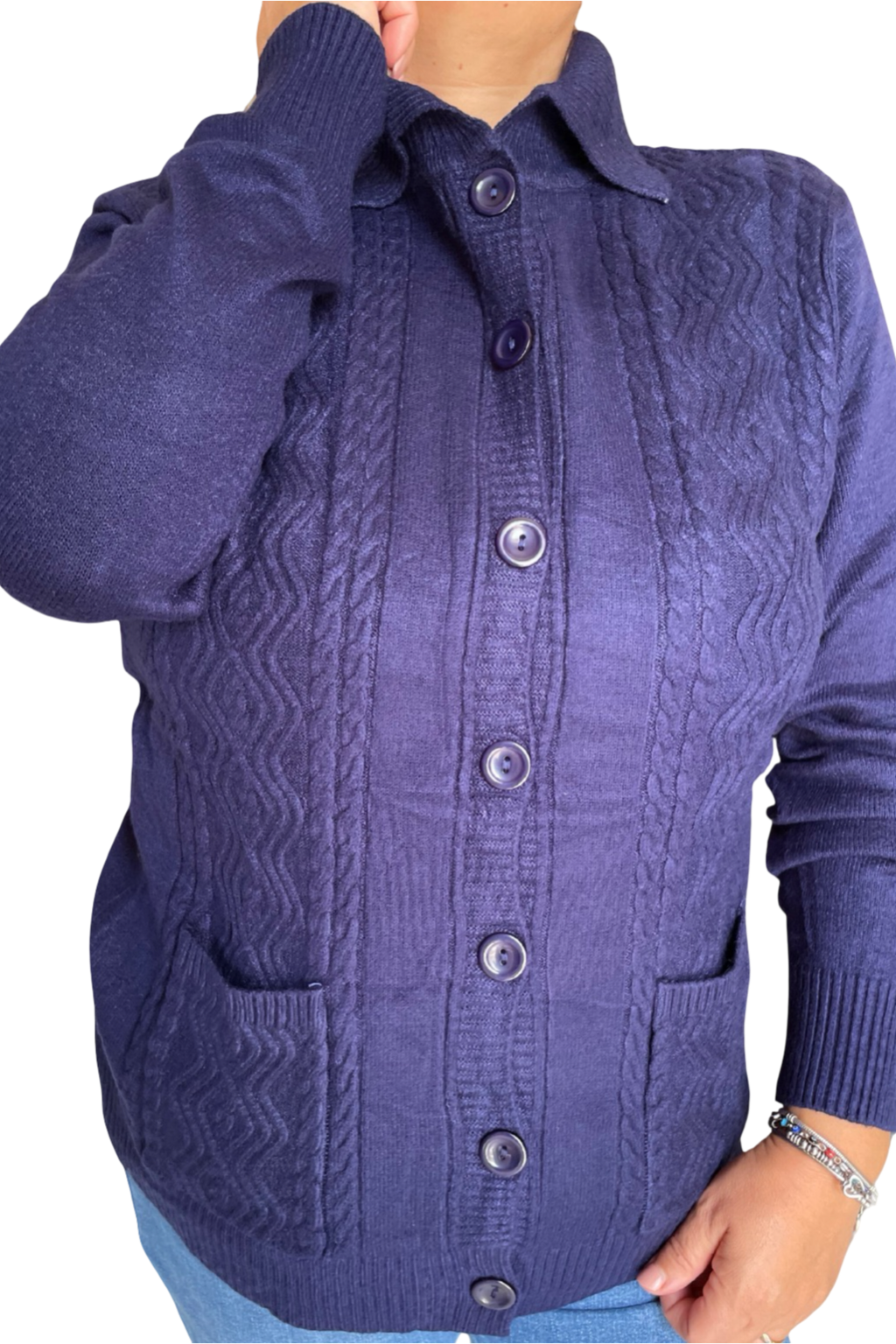 Cardigan con bottoni