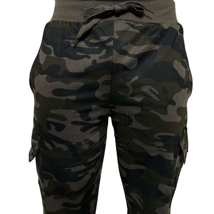 Pantaloni militari mimetici uomo tuta con tasconi da caccia cargo