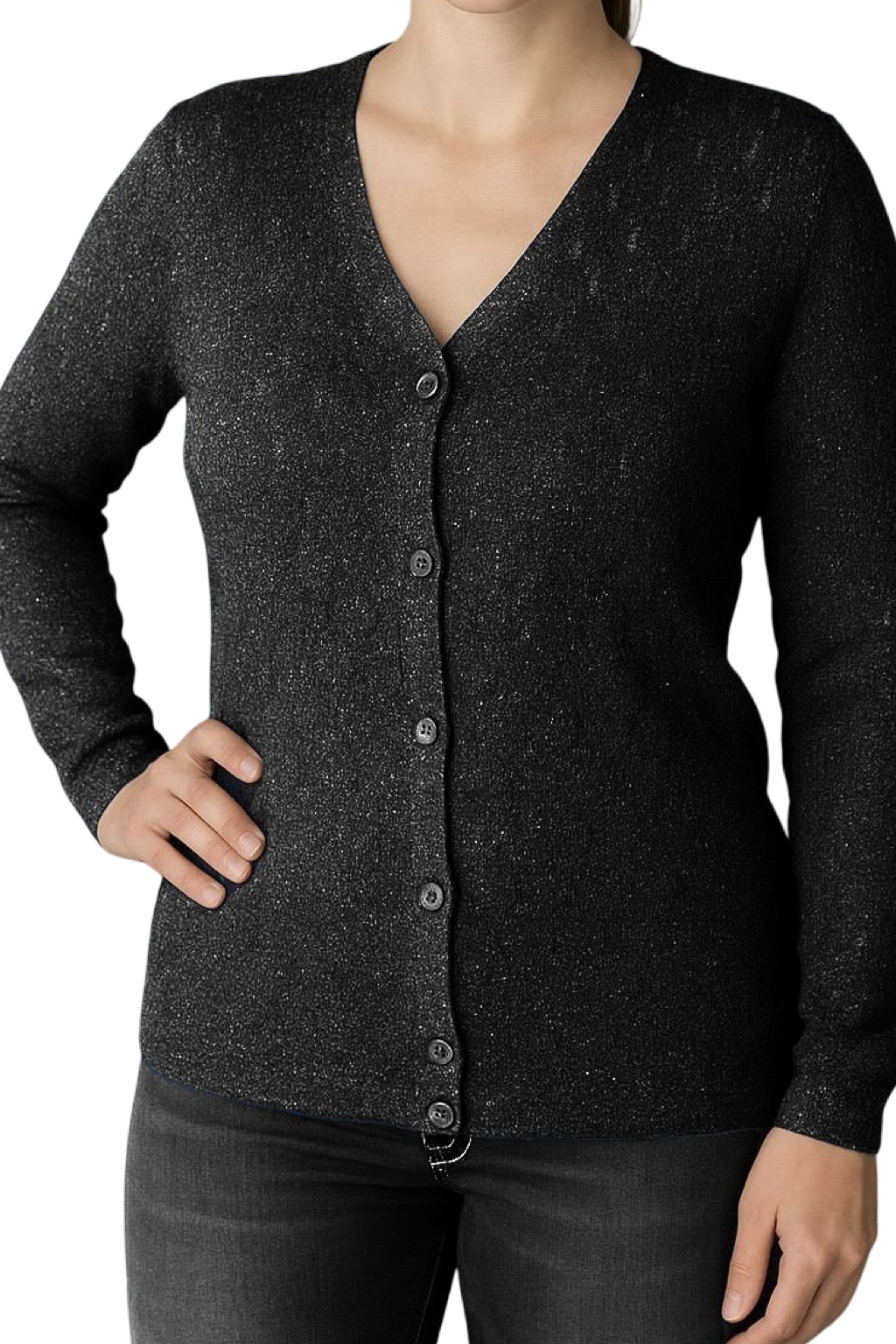 Maglia Glitter con bottoncini
