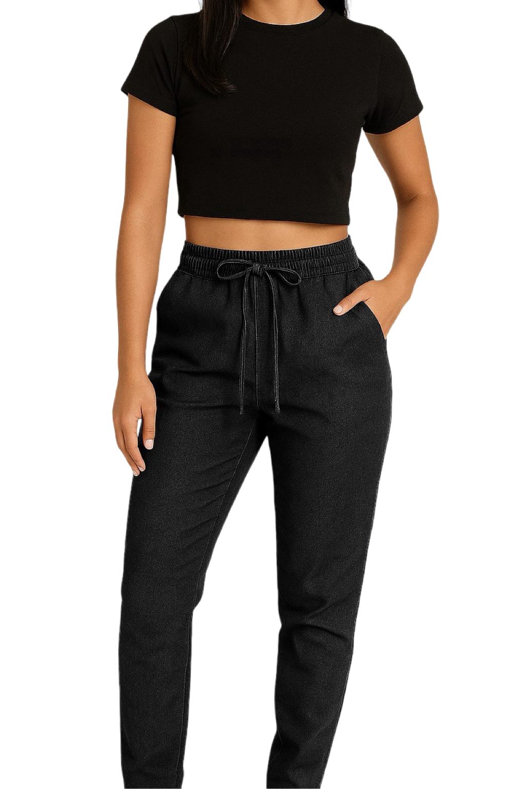 Jeans con Elastico in vita