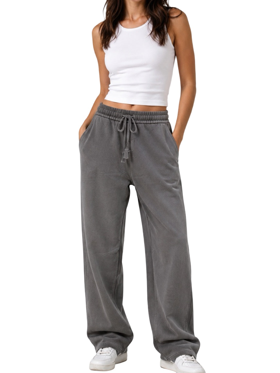 Pantaloni con elastico in vita