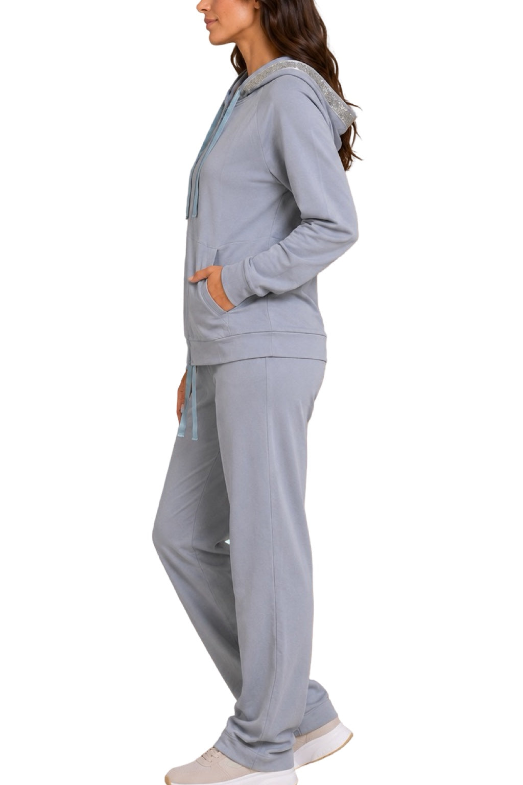 Tuta donna Cappuccio Pailettes