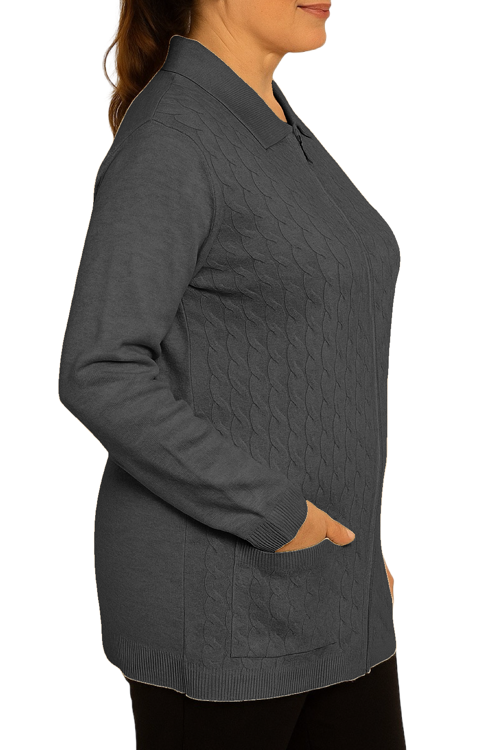 Maglione con Zip e Tasche