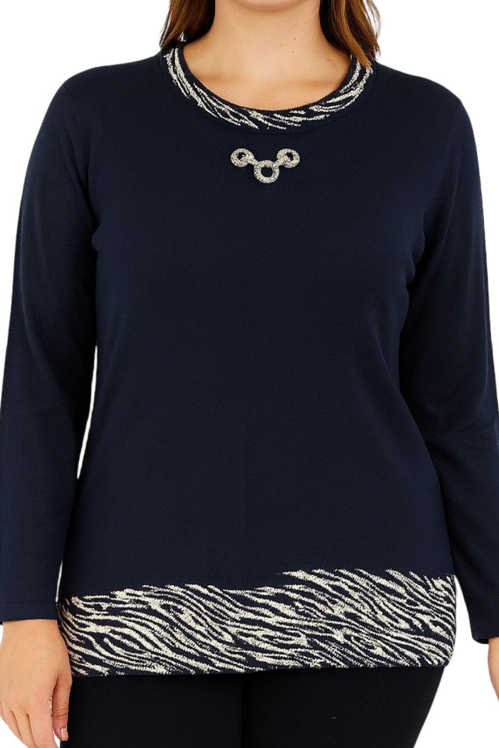 Maglia Girocollo Fondo Zebrato