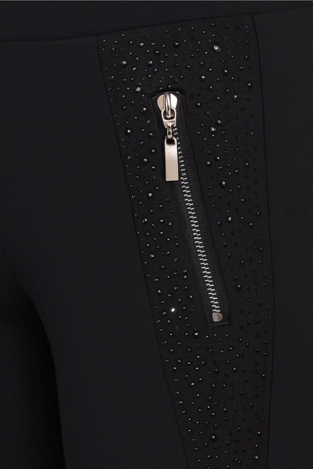 Pantaloni Strass e tasche con zip