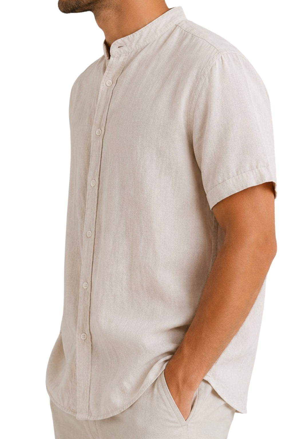 Camicia Lino Manica Corta