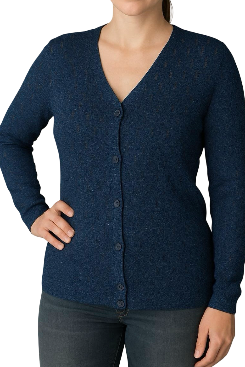 Maglia Glitter con bottoncini