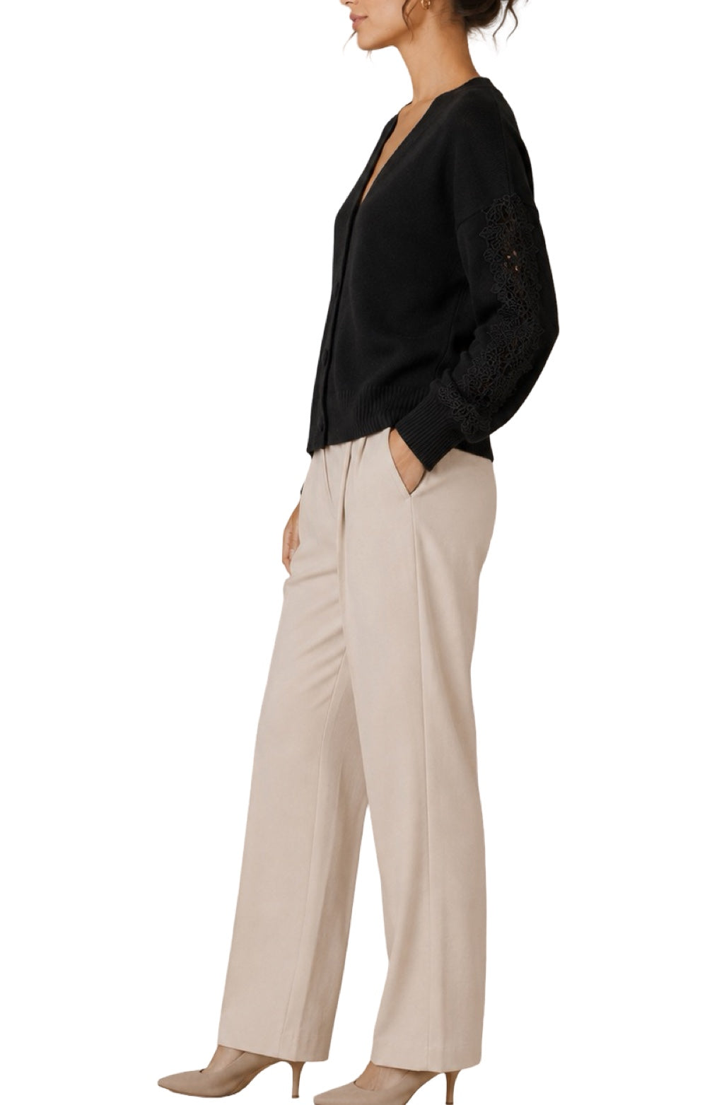Cardigan Chic Maniche in Pizzo