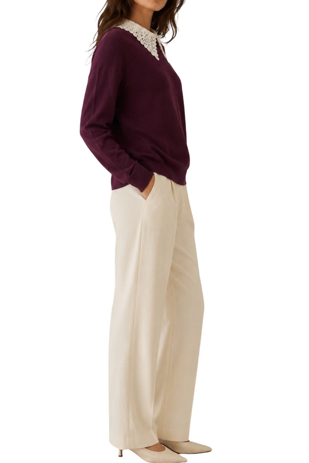 Maglia Colletto in Pizzo