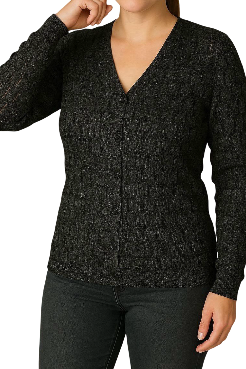 Maglia Glitter con bottoncini