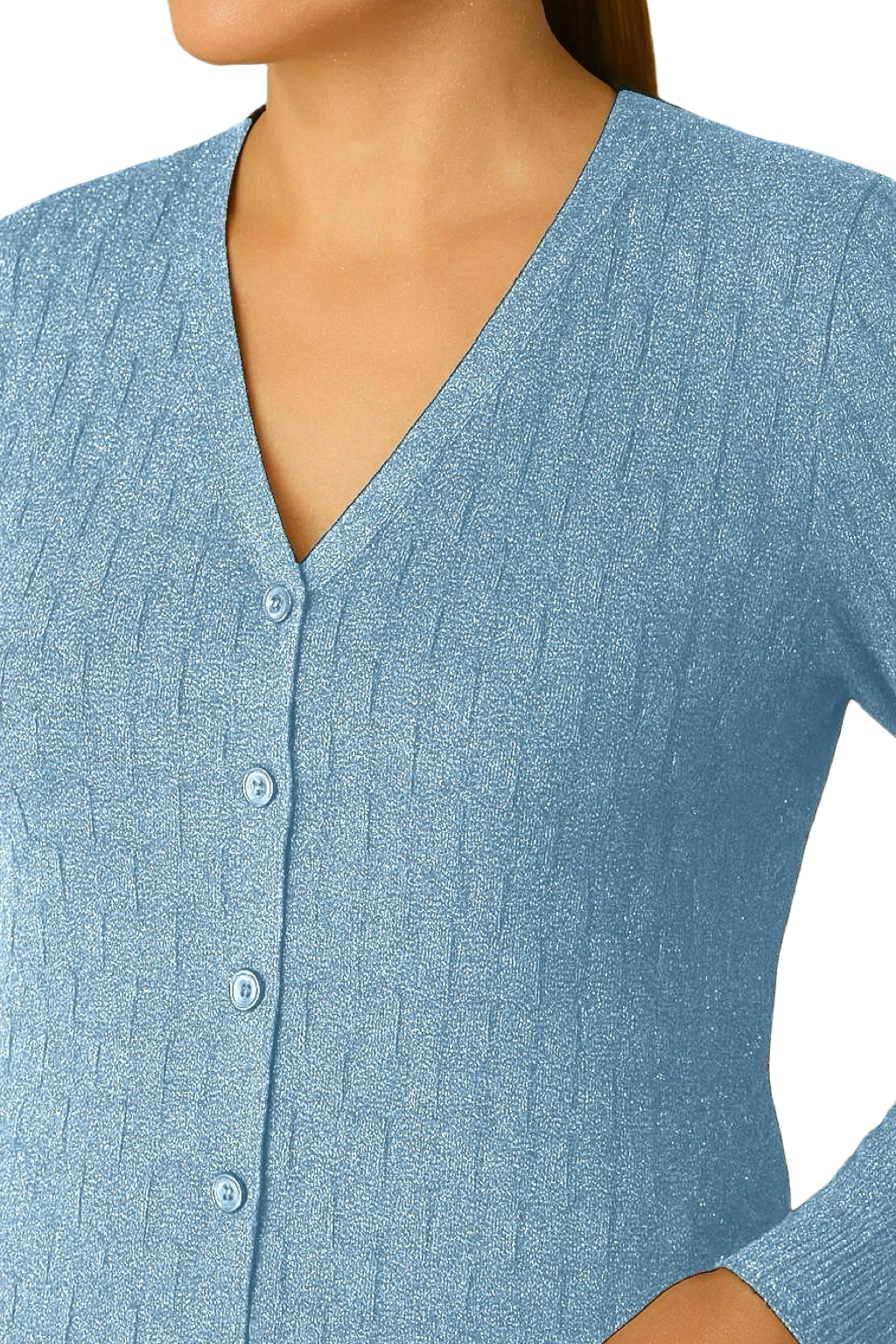 Maglia Glitter con bottoncini