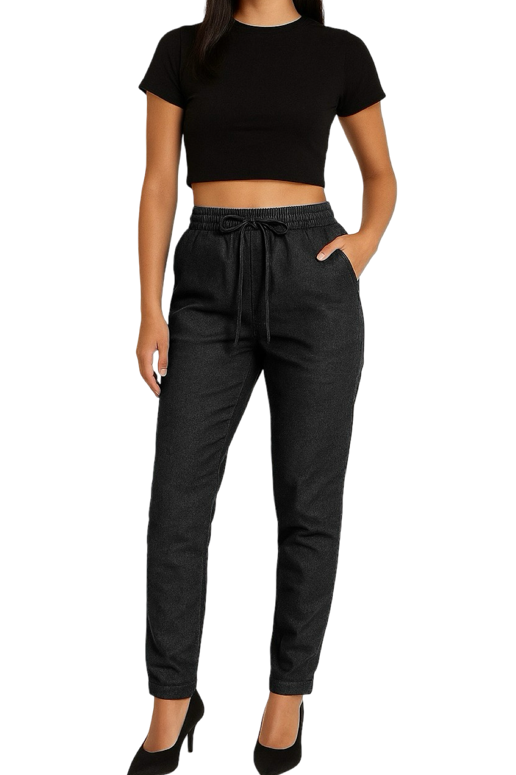 Jeans con Elastico in vita