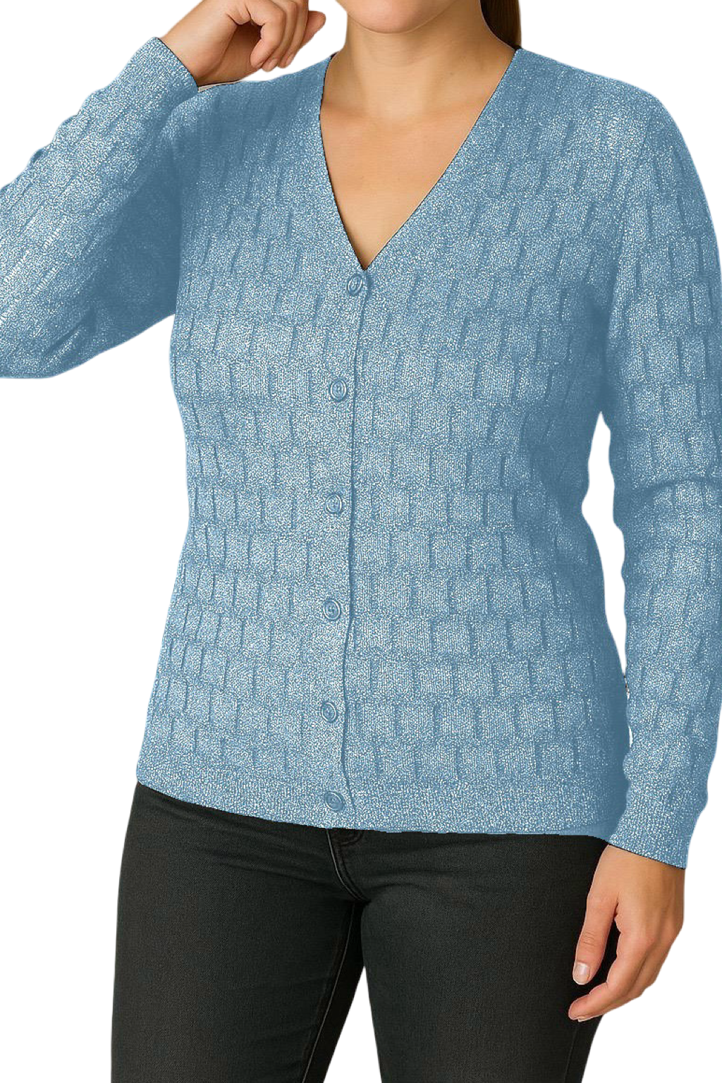 Maglia Glitter con bottoncini