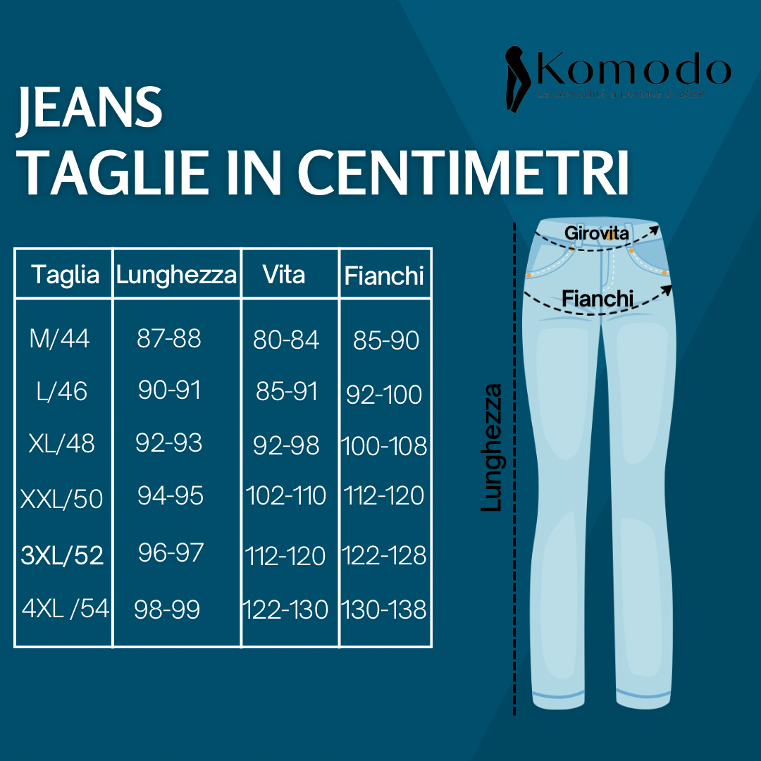 Jeans con Elastico in vita