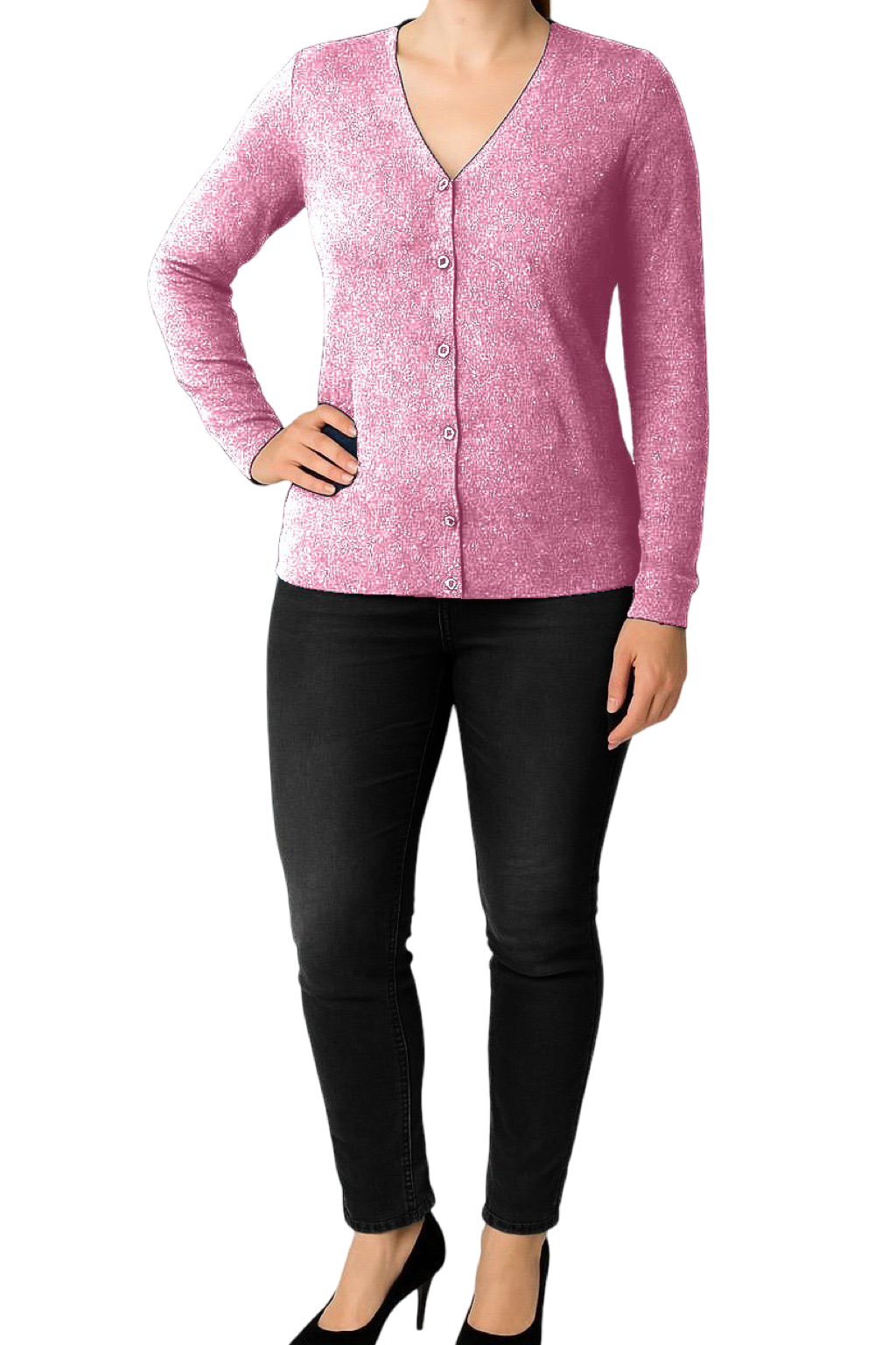 Maglia Glitter con bottoncini