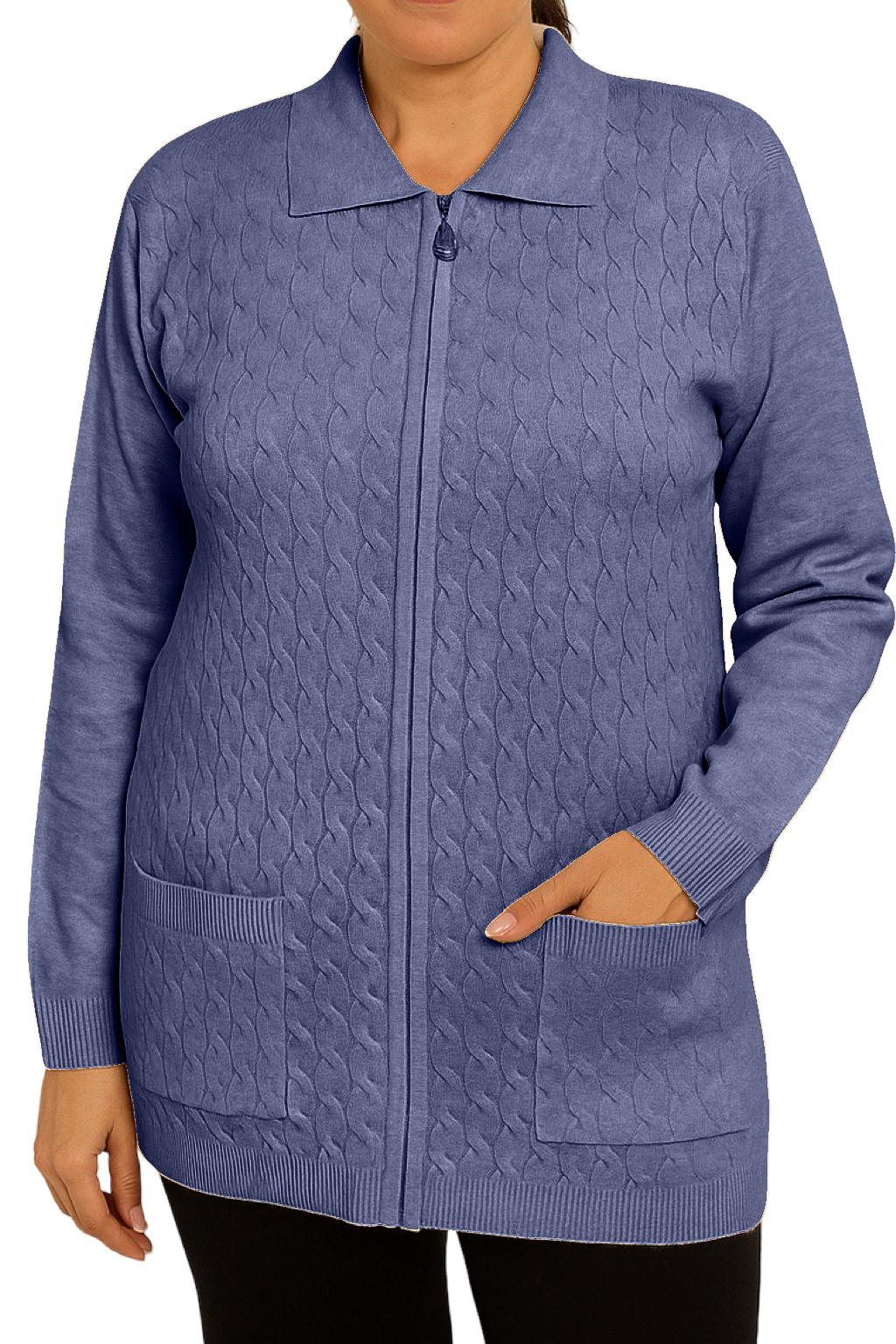 Maglione con Zip e Tasche