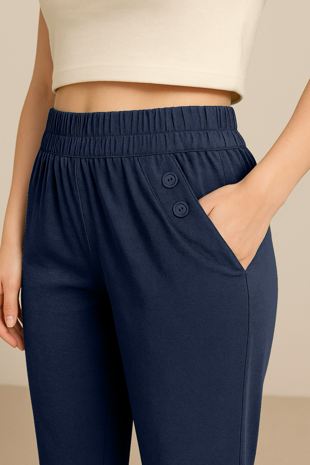 Pantaloni Basic con elastico