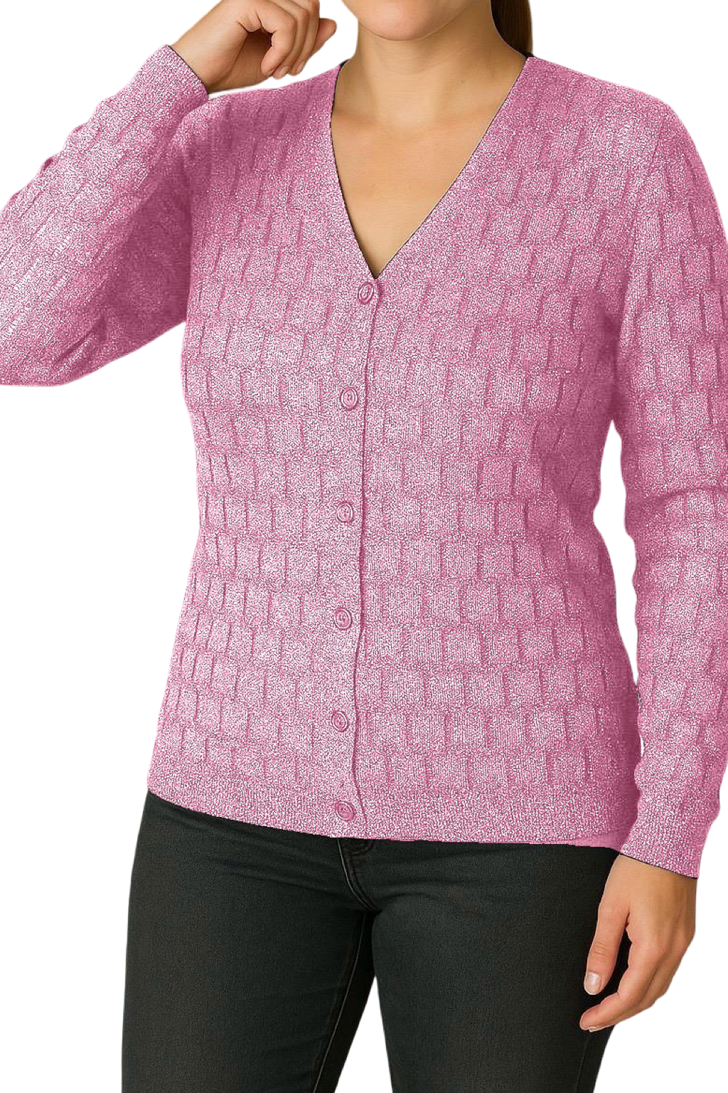 Maglia Glitter con bottoncini