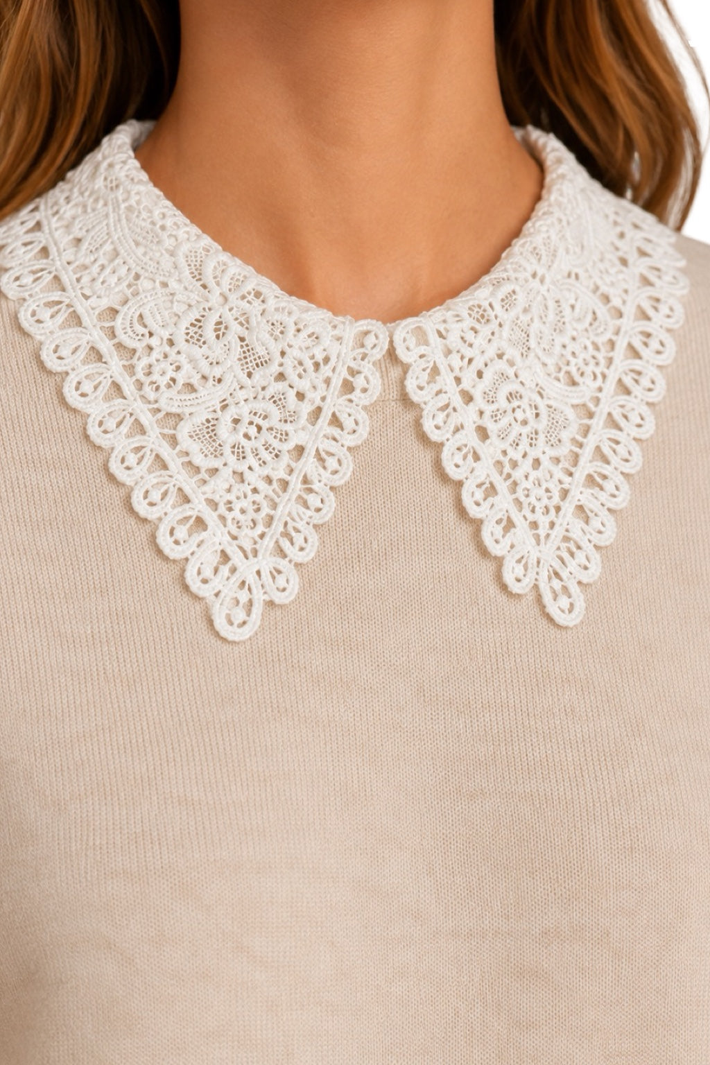 Maglia Colletto in Pizzo
