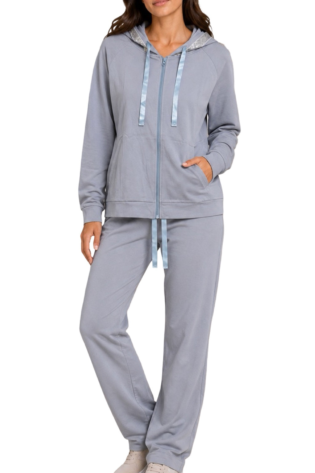 Tuta donna Cappuccio Pailettes