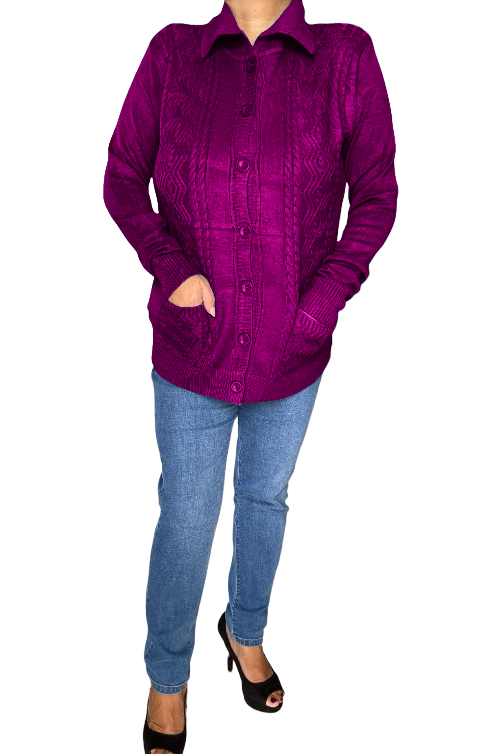 Cardigan con bottoni