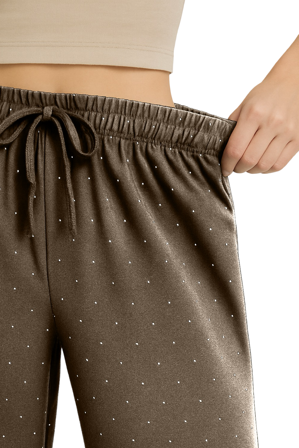 Pantaloni palazzo brillantini