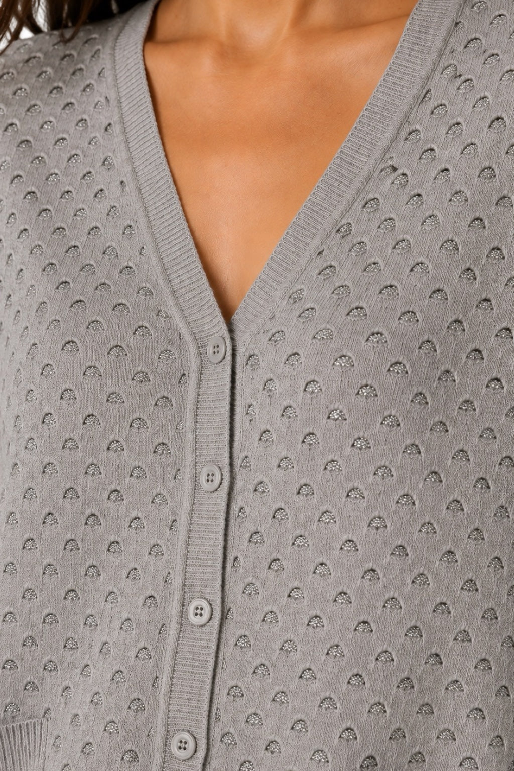 Cardigan Traforato con tasche