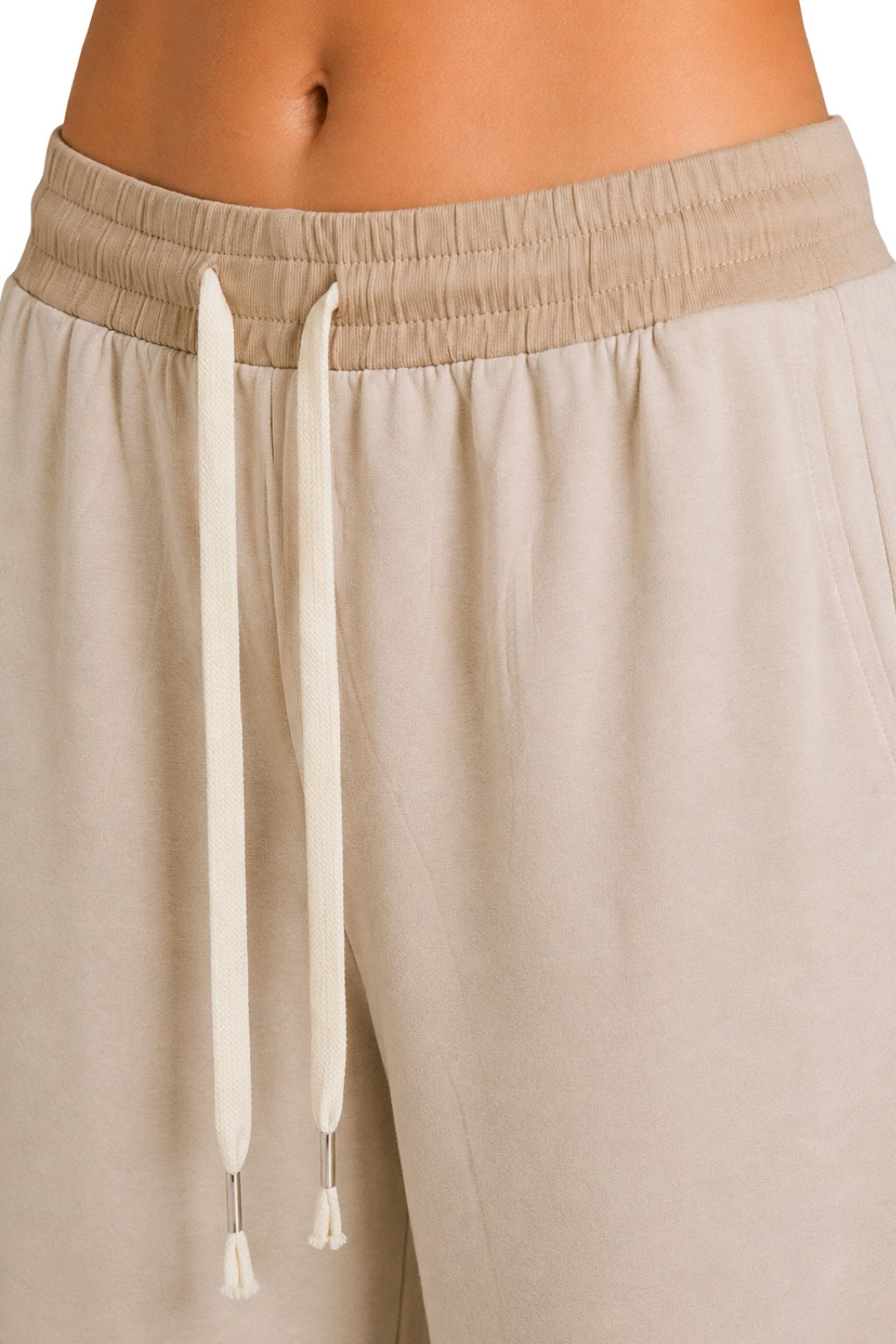 Pantaloni Tuta Elastico a Contrasto