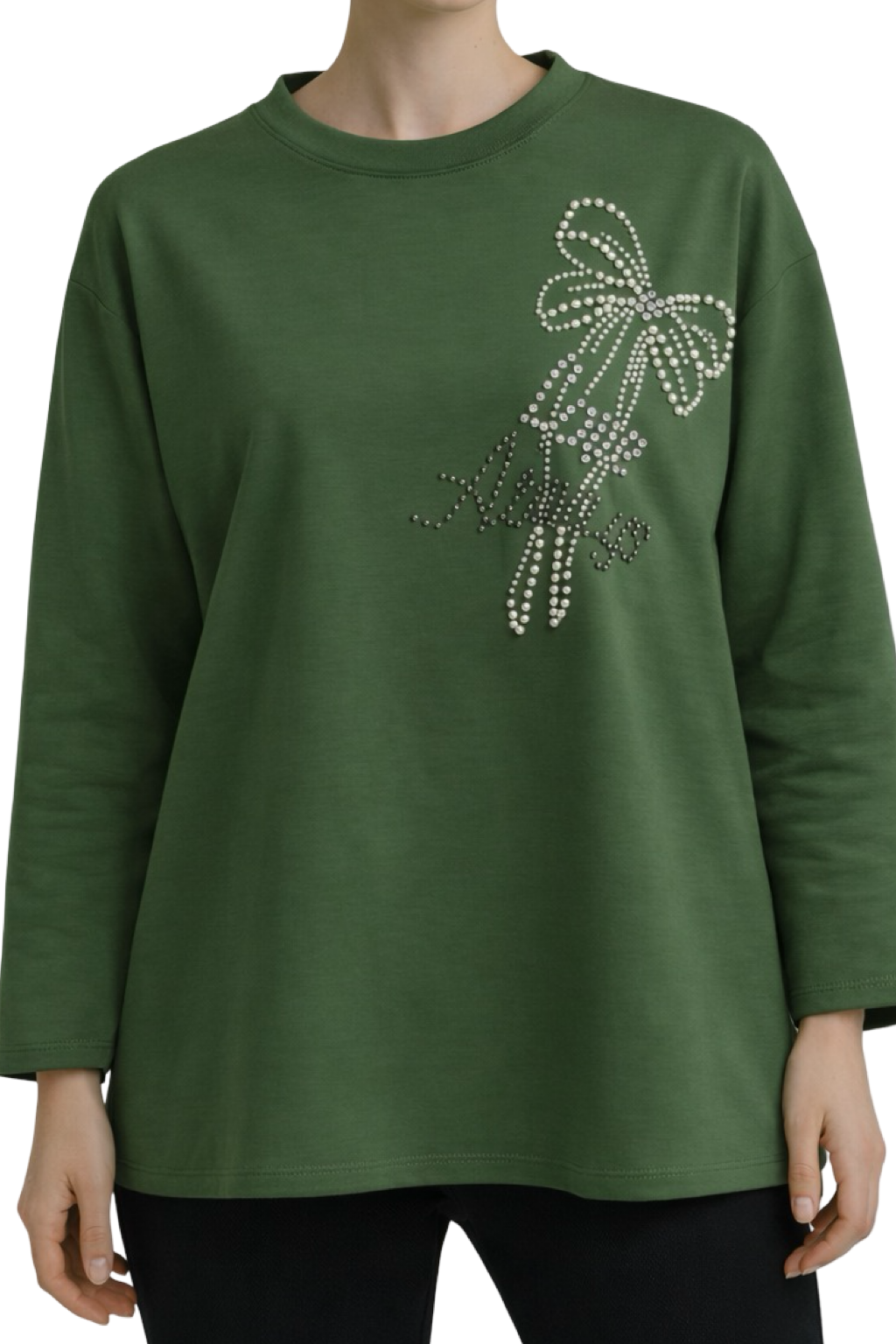Maglia Camoscio con perline
