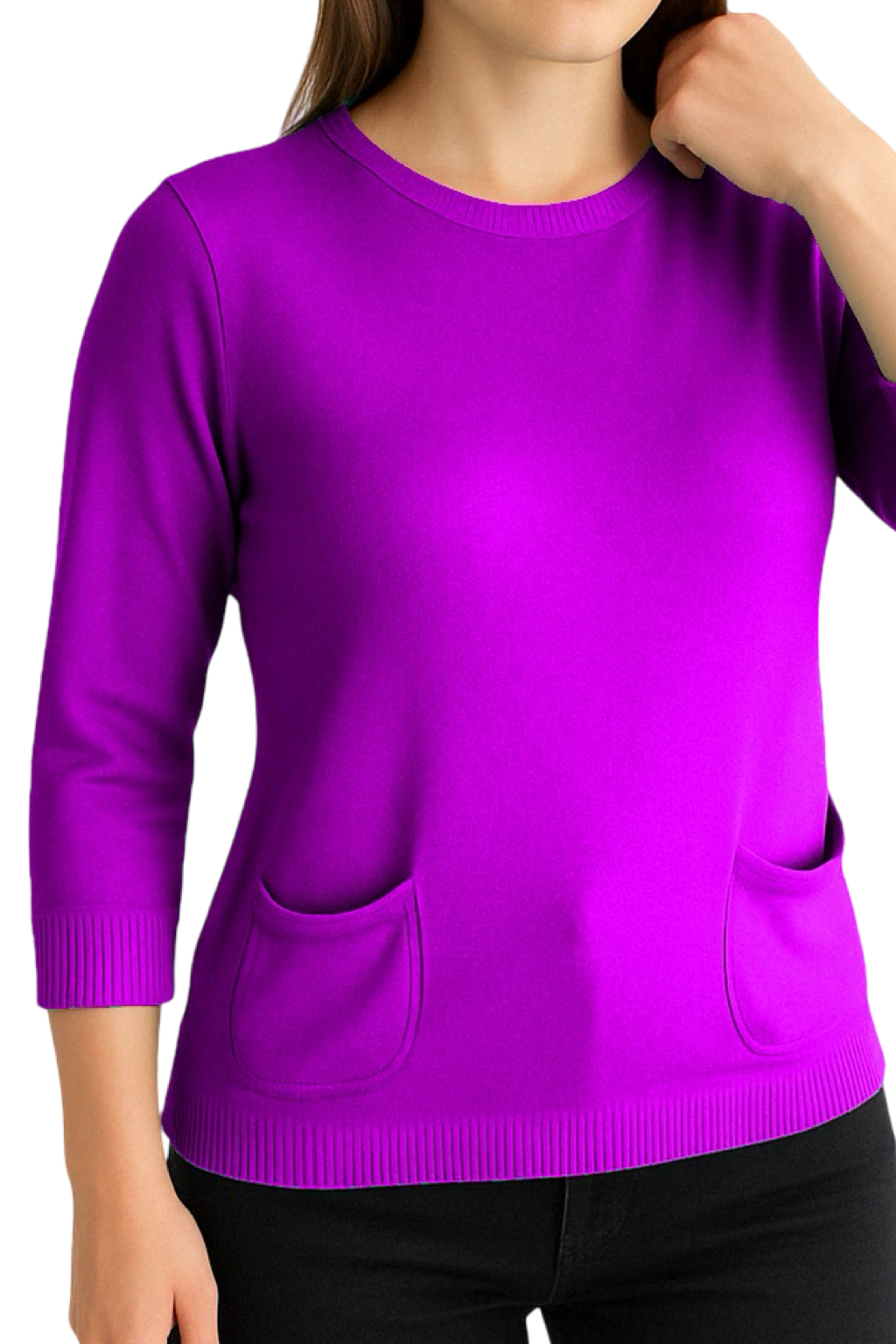 Maglia di filo con tasche